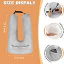 Car Pillow for Kids & Adults, U-Shaped Soft Car Travel Pillow for Sleeping, Head & Neck Support Pillow for Car Seat, Ideal for Road Trips and Long Car Rides, Grey
