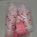 Skylety 12 Pcs Pink Bow Cherry Plastic Tumbler with Lids and Straws 24 oz Reusable Coquette Bow Plastic Tumbler Ice Drinking Cold Cup for Birthday Bridal Shower Wedding Party Supplies (Multicolor)