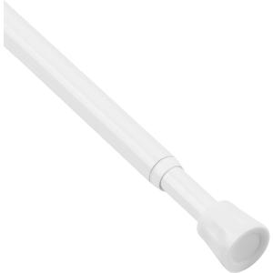 TYRON 1Pcs White Tension Rod 18 to 28 Inch, Adjustable Small Tension Curtain Rod, Spring Loaded Curtain Rods for Window No Drill