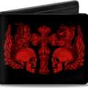 Buckle-Down Men's Bifold Wallet Skulls (4.0" x 3.5")