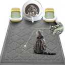WePet Cat Litter Box Mat, Kitty Premium PVC Pad, Durable Trapping Rug, Phthalate Free, Urine-Resistant, Scatter Control, XXL 120 x 90 cm, Grey