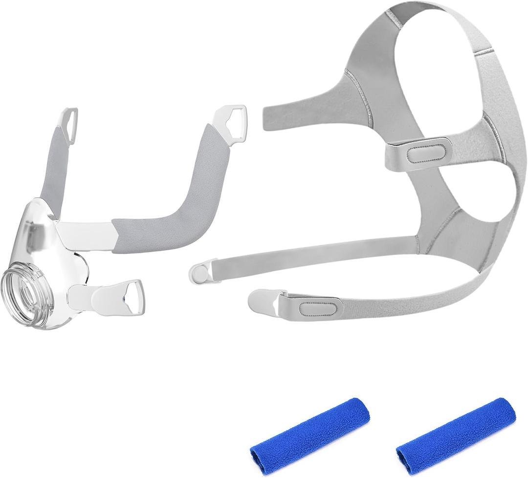 Replacement Frame Kit for Airfit F20, Include 1PCS Frame & 1PCS Headgear & 1Pair Clips & 2PCS Strap Covers(No Elbow), Great Value Supplies by Medihealer