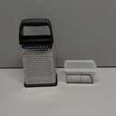 Urbanstrive Cheese Grater With Container Box Grater Stainless Steel Graters for Kitchen Cheese Shredder Parmesan Shredder Kitchen Gadgets Kitchen Tools Kitchen Gifts for Chef Dishwasher Safe Zester (Black)