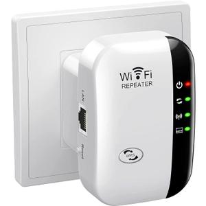 WiFi Extender, WiFi Signal Booster Up to 5800sq ft and 58 Devices, WiFi Range Extender, Wireless Internet Repeater, Long Range Amplifier with Ethernet Port, 1-Key Setup, Access Point, Alexa Compatible (White)