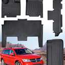 Heavy Duty All Weather Floor Mats 3 Row Cargo Liner for Dodge Grand Caravan 2008-2020 Waterproof Anti-Slip Rubber for 7 Seats Caravan SE/SXT/Crew Accessories 2019 2018 2017 2016 2015 2014 2013 2012