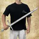 quescu Medieval Knight Toy Sword,35.6" Plastics Sword Medieval Warrior Costume Accessories for Renaissance Fair Cosplay,Props