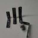 4 Pack - L 6" x H 4" x W1.5, 5mm Thick Black L Shelf Bracket, Iron Shelf Brackets, Metal Shelf Brackets, Floating Shelf, Shelf Supports with Screws