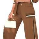 Womens Suits 2 Piece Set Business Casual Oversized Jacket Wide Leg Work Pants Dressy Suit Sets Tracksuit Fall Outfits 3XL