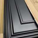 Art3d PVC Ceiling Tiles, 3D Plastic Sheet in Black, 2 x 4 ft, 12-Pack