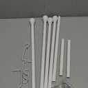 White Curtain Rods 2 Pack, Adjustable 28-62 inch, Metal, Wall Mounted, 5/8 inch Diameter, Holds Up to 25 lbs, Easy Install, Ideal for Bedroom, Living Room, Kitchen, Patio