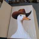 Vintage Cowboy Silly Goose Canvas Wall Art Funny Animal Cowboy Duck Picture Wall Decor Eclectic Western Art Farmhouse Geese Painting Poster Print Artwork for Bedroom Bathroom (Framed, 24x36in)