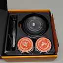 Electric Whiskey Smoker Kit with Adjustable Smoke Control (060s), Cocktail Smoker Kit with 6 Wood Chips, No Butane Needed, Old Fashioned Smoker Kit, Bourbon Gifts for Men, Wood Grain