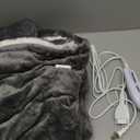 Sweetcrispy Heated Blanket Twin Size, 62''x84'' Heating Electric Blanket with 10 Heat Levels and Auto-Off, Washable Dual-Sided Flannel & Sherpa Fabric Electric Blanket Warmer ETL Certificated