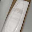 Natural Marble Vanity Tray, 16.6"x4.6" White Real Stone Decorative Tray for Bathroom Countertop & Home Decor, Catchall Organizer for Jewelry, Candles, Cosmetics & PerfumeWhite