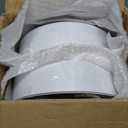 BESTSTAR 100PCS White Plastic Plates for Party, 10.25 Inch Disposable Plates with Gold Rim, Heavy Duty Dinner Plates for Christmas, Party, Wedding and Birthday