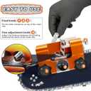 3 x Chainsaw Sharpener, Upgraded Chain Saw Sharpener Tool, Hand Crank Chainsaw Sharpening Kit with Ultra Sharp Tungsten Steel Bit, Gloves, Bag and Brush, Chainsaw Blade Sharpener Jig for 8"-22" Chain Saws