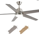 Ceiling Fans with Lights and Remote 52 Inch Modern Ceiling Fan with 6 Speeds, Dimmable LED, Reversible Noiseless DC Motor, Two-Color Blades, Cooling Fan for Bedroom, Living Room, Dining Room
50+ bought in past month