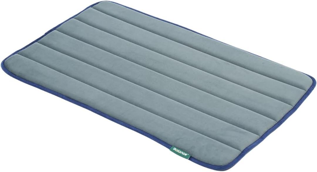 BALANCE Dog Crate Pad, Dog Foam Crate Mat Kennel Pad, Washable Water-Resistant Pet Bed Flat Dogs Cage Mat for Medium Dogs (30.0"L x 19.0"W x 0.8"Th, Dusty Blue)