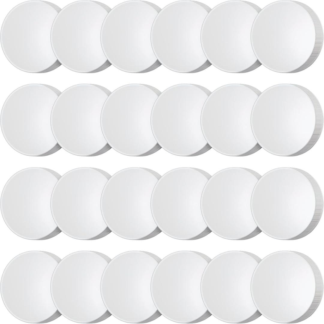 24 Pcs 53 mm White Threaded Water Jug Caps for 3 and 5 Gallon Water Jug Screw on Cap Plastic Bottle Tops with Foam Liner Reusable Milk Bottle Lids Replacement