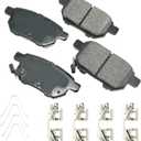 Akebono Brake Pads, ProACT, Rear, compatible with Pontiac Vibe 2009-10 / Toyota MC Platform 2009-20, Set of 4