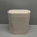 ELPHECO 2 Gallon Sensor Trash Can - IPX5 Waterproof Motion Sensor Trash Can, Automatic Bathroom Trash Bin, Slim Garbage Can for Bathroom, Office, Bedroom, Living Room, Beige