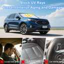 PIMCAR Windshield Sun Shade for 2015-2024 2025 Ford Edge SUV, Premium 310T Reflective Polyester, Foldable Heat Blocker-Beat Summer Heat & Keep Interior Cool