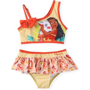 Disney Princess Moana Ariel Mickey and Friends Toddler Girls 2 Piece Tankini Bathing Suits Summer Rash Guard Swimwear