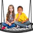 Sorbus Saucer Tree Swing- Kids Outdoor Disc Round Swing - 40" Heavy Duty 220lbs Seat- Easy Install Flying Saucer Web Circle Swing- Perfect for Gift,Playground, Birthday, Xmas, IndoorOutdoor Tire Swing