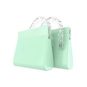 2Pack Silicone Retainer Case, Soft Cute Retainer Bag with Vent Holes, Compatible with Invisalign, Mouth Guard Case, Green