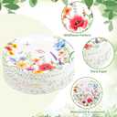50pcs Wildflower Paper Plates, 7 Inch Disposable Wild Floral Party Plates for Spring Birthday Wedding Bridal Baby Shower Tea Party Decoration Supply