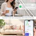 Women's Wallet Built-in Anti-Loss Tracker, RFID Blocking Small Compact Card Holder Wallet for Women Soft PU Leather Bifold Pocket Wallet Ladies Mini Purse with Zipper Pocket, ID Window (Gold)