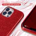 3 x MATEPROX Compatible with iPhone 13 Pro Max Case Bling Sparkle Cute Girls Women Protective Christmas Cases Cover for iPhone 13 Pro Max 6.7" 2021(Red)