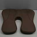 Leather Adult Booster Car Seat Cushion, Effectively Increase Height by 3.96 inch, Dense Memory Foam for Hip Tailbone Coccyx Sciatica Seat Cushion Donut Pillow Seat Cushion for Hemorrhoid (Brown)