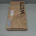 Womier 75% Mechanical Keyboard Wireless with QMK/VIA, WD75 V2 Wood Gaming Keyboard 8000mAh Battery, Tri-Mode Custom Key Board RGB Hot Swappable with Translucent Clear Keycaps-POM Linear Switch (Green)