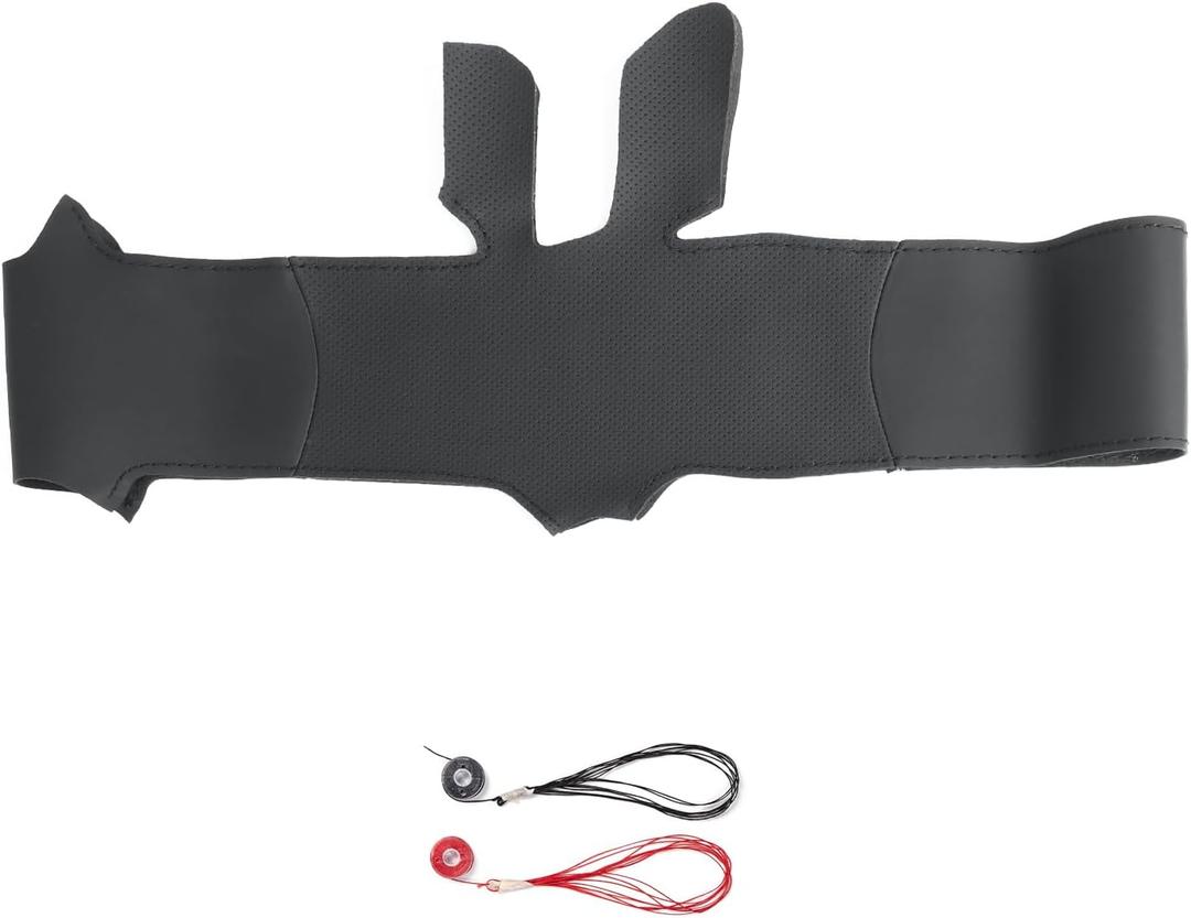 Hand Sewn Microfiber Leather Steering Wheel Cover on Wrap,Fit for Honda Civic 10th 2016-2021 / CR-V 2017-2021 / Clarity 2016-2018 / Breeze 2020-2021 / Crider 2019-2020 / Envix 2019-2020 (10.5 cm)