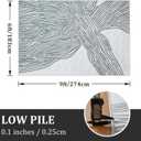 YIHOUSE Grey Rug for Living Room, 69 Modern Abstract Area Rug, Geometric Contemporary Wave Striped Rugs for Playroom Nursery, Washable Nonslip Large Rug for Bedroom Dining Room