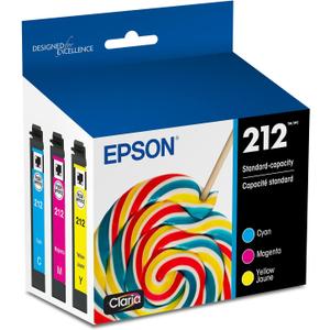 EPSON 212 Claria Ink Standard Capacity Color Combo Pack (T212520-S) Works with WorkForce WF-2830, WF-2850, Expression XP-4100, XP-4105