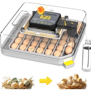 Egg Incubator Incubators for Hatching Eggs 48 Eggs for Lab Home Farm with Automatic Egg Turning for Chicken, Ducks, Goose, Quail