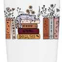 Book Lovers Gifts, Tumbler, Cute Stainless Steel Coffee Mug with Lid, 20 oz Insulated Thermal Cup Birthday Christmas Thanksgiving Reading Book Accessories, Librarian Gifts for Women Sister Girlfriend (Multi 607)