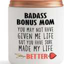 Bonus Mom Gifts- Mother in Law, Stepmom irthday Christmas Mothers Day Gifts- Funny Best Candle Gift Ideas for Adopted Mom from Daughter Son