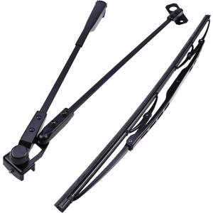 FridayParts Window Wiper Blade 6664096 & Arm 6664095 Compatible for Bobcat 320 322 325 328 331 334 337 341 540 641 642 741 751 773 843 963 T190 T200 Replacement (Wiper Blade & Arm)