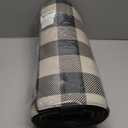 MAYHMYO 2 PCS Anti Fatigue Rugs Non Skid Waterproof Floor Mat Cushioned Black and White Farmhouse Comfort Standing Kitchen Mats for Floor, House, Sink, Office (17.3"x 29"+ 17.3"x 47"--0.4 inches)