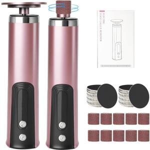 Callus Remover for feet, Electric Foot Callus Remover, Foot File with 6 Adjustable Speed, Foot Scrubber Scraper with 2 Grinding Heads & Sandpaper Discs, Pedicure Tools for feet with Digital Display