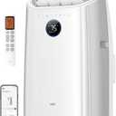DREO Inverter Dual-Hose Portable Air Conditioners 740S, High Efficiency, 14000 BTU ASHRAE (10000 BTU DOE) 42dB Quiet Smart AC Unit, Drainage-Free, APP/Voice/Remote Control, for Bedroom & Large Room