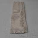 MIULEE Pack of 2 Khaki Pillow Covers 20x20 Inch Striped Farmhouse Couch Throw Pillow Covers with Fringe Chic Linen Decorative Cushion Covers for Sofa Living Room Bed Outdoor Home Decor 