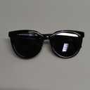 SOJOS Trendy Cat Eye Round Polarized Sunglasses for Women Fashion UV Protection Sunnies Sunglasses SJ2175 (Dark Black)