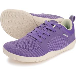 WHITIN Women's Wide Barefoot Trail Running Shoes | Minimalist Hiking Footwear | Zero Drop | Flexible Traction (Purple, 38)