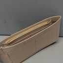 Doxo Purse Organizer Insert for Longchamp Mini/XS Handbags and Lv Neverfull BB (XS/BB,Beige) (Beige-NO Base Pad)