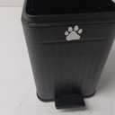 Small Dog Poop Trash Can Outside, 1.3 Gal Metal Dog Waste Trash Can, Small Poop Bucket Outdoor with Lid, Poo Container Bin Waterproof Backyard Odor Control, 30 Bags (Black)