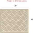 SlipToGrip Plaid Indoor Outdoor Door Mat, 42" x 35"